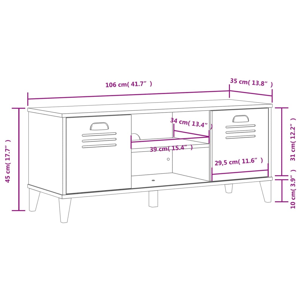 Schoenenbank VIKEN 106x35x45 cm bewerkt hout wit Schoenenrekken | Creëer jouw Trendy Thuis | Gratis bezorgd & Retour | Trendy.nl