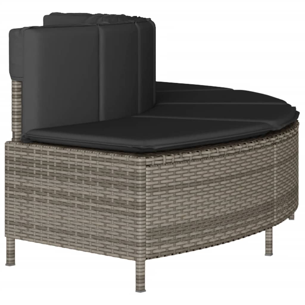 Hottub-bankjes met kussens 2 st poly rattan grijs Accessoires voor zwembaden & spa's | Creëer jouw Trendy Thuis | Gratis bezorgd & Retour | Trendy.nl