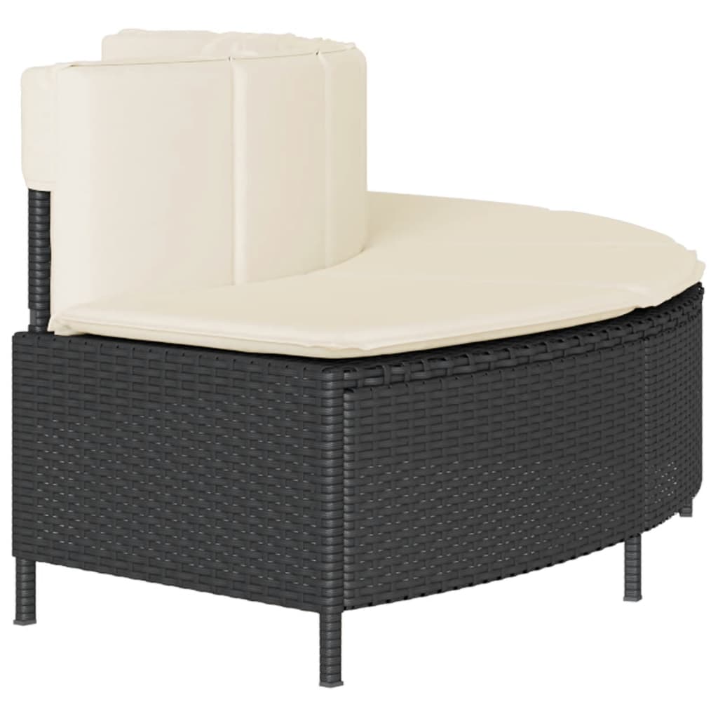 Hottub-bankjes met kussens 2 st poly rattan zwart Accessoires voor zwembaden & spa's | Creëer jouw Trendy Thuis | Gratis bezorgd & Retour | Trendy.nl