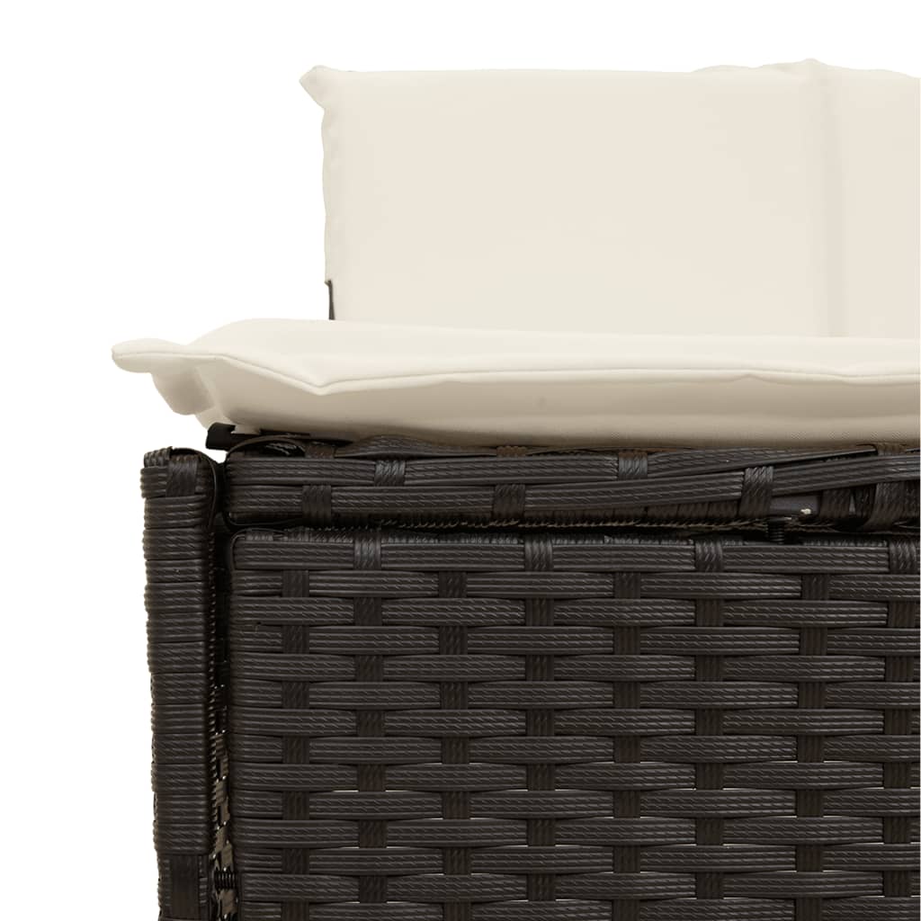 Hottub-bankjes met kussens 2 st poly rattan zwart Accessoires voor zwembaden & spa's | Creëer jouw Trendy Thuis | Gratis bezorgd & Retour | Trendy.nl