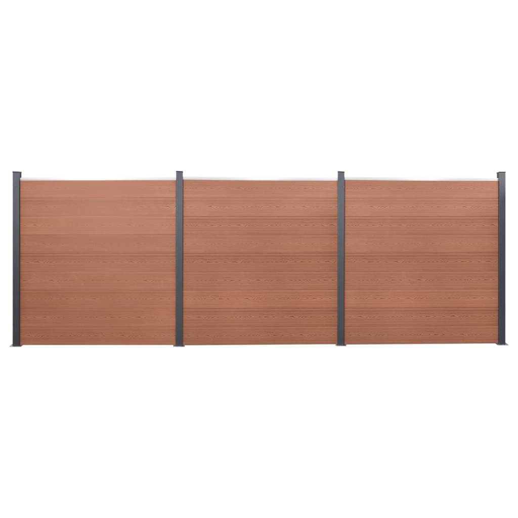 Schuttingpaneelset 526x186 cm HKC bruin Schuttingen & hekwerken | Creëer jouw Trendy Thuis | Gratis bezorgd & Retour | Trendy.nl