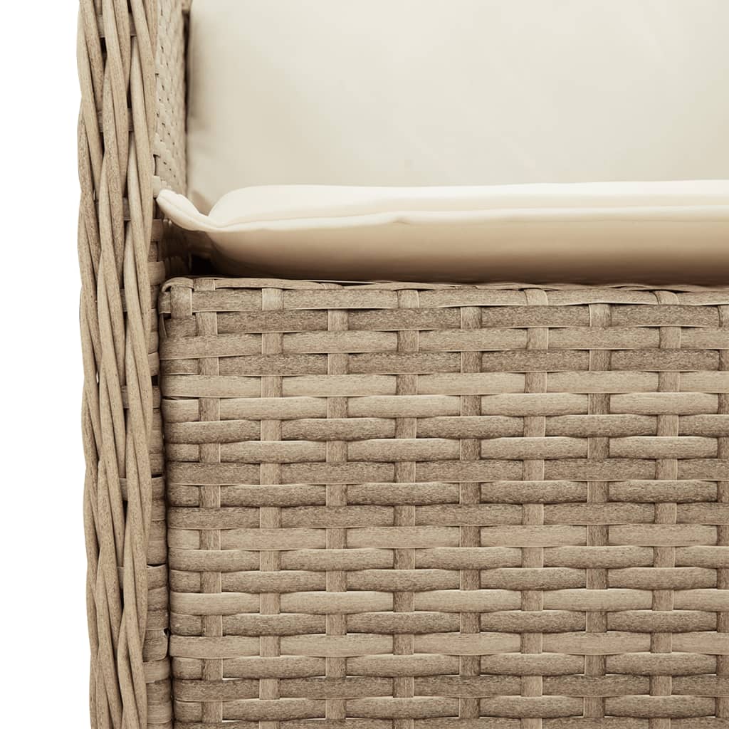 9-delige Tuinset met kussens poly rattan beige Tuinsets | Creëer jouw Trendy Thuis | Gratis bezorgd & Retour | Trendy.nl