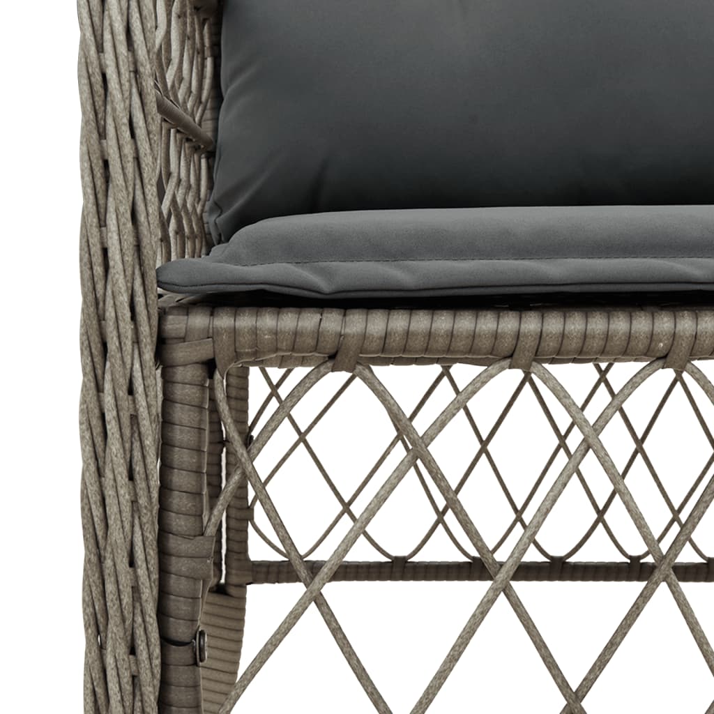 7-delige Tuinset met kussens poly rattan grijs Tuinsets | Creëer jouw Trendy Thuis | Gratis bezorgd & Retour | Trendy.nl