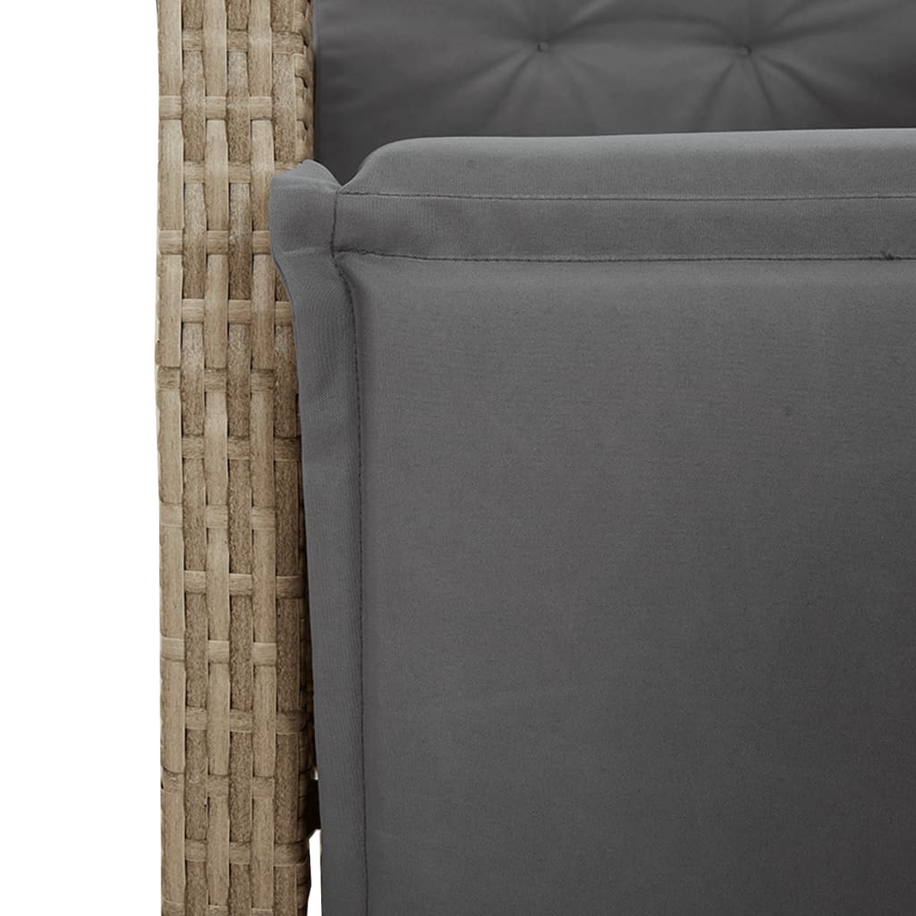 9-delige Tuinset met kussens poly rattan gemengd beige Tuinsets | Creëer jouw Trendy Thuis | Gratis bezorgd & Retour | Trendy.nl