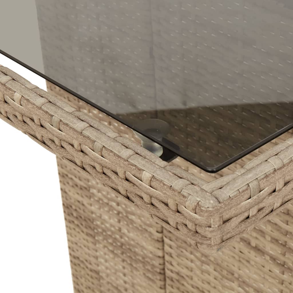 9-delige Tuinset met kussens poly rattan gemengd beige Tuinsets | Creëer jouw Trendy Thuis | Gratis bezorgd & Retour | Trendy.nl