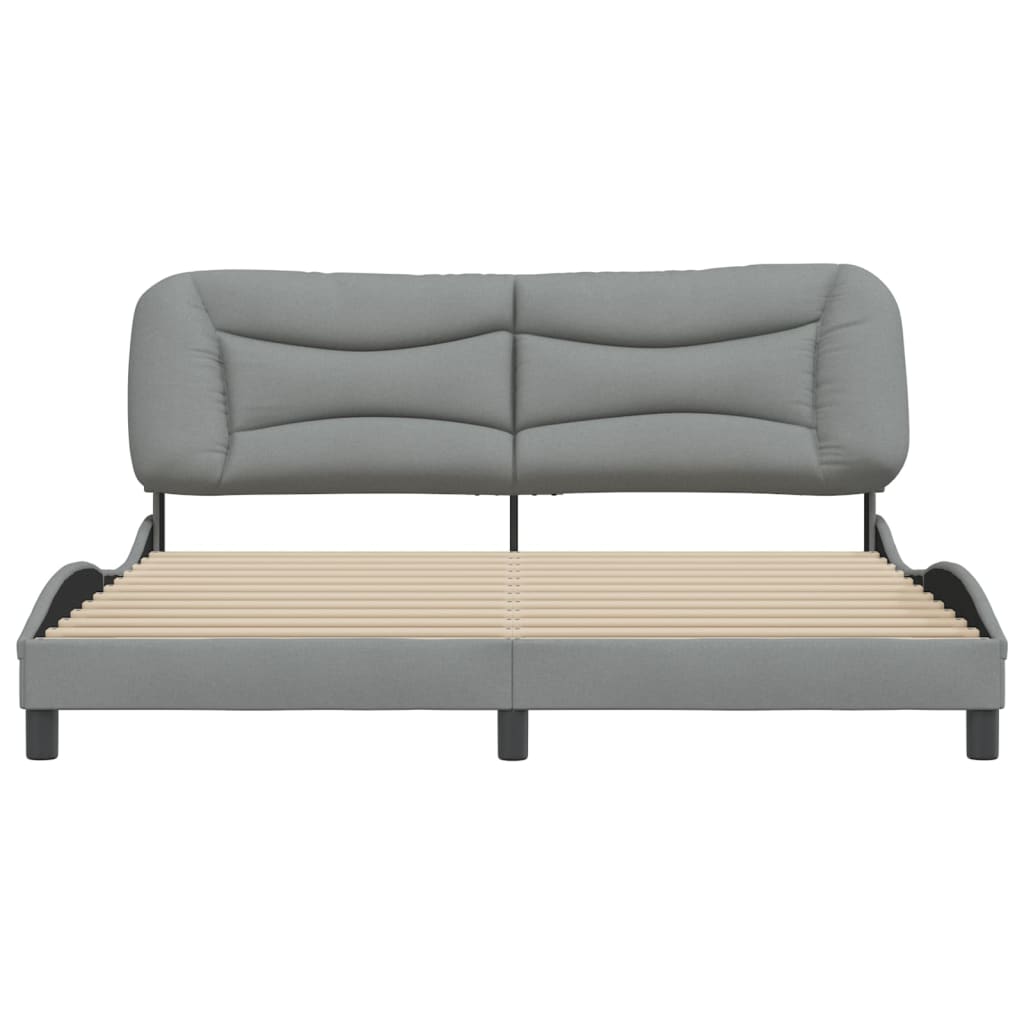 Bedframe zonder matras stof lichtgrijs 180x200 cm Bedden & bedframes | Creëer jouw Trendy Thuis | Gratis bezorgd & Retour | Trendy.nl