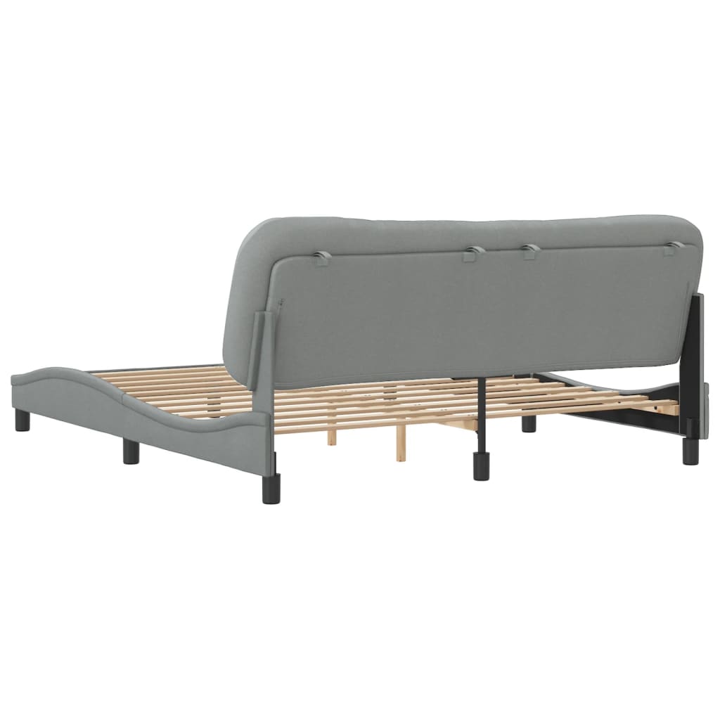 Bedframe zonder matras stof lichtgrijs 180x200 cm Bedden & bedframes | Creëer jouw Trendy Thuis | Gratis bezorgd & Retour | Trendy.nl