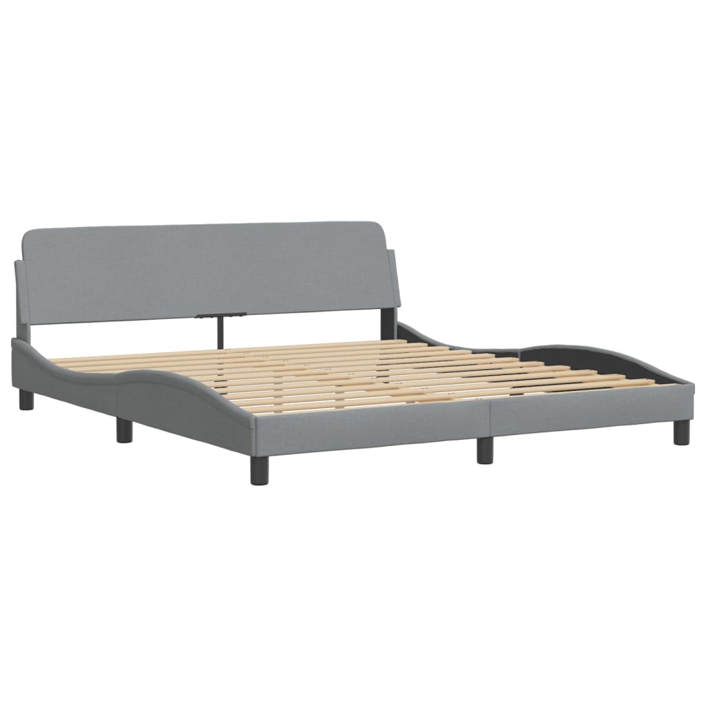 Bedframe zonder matras stof lichtgrijs 180x200 cm Bedden & bedframes | Creëer jouw Trendy Thuis | Gratis bezorgd & Retour | Trendy.nl