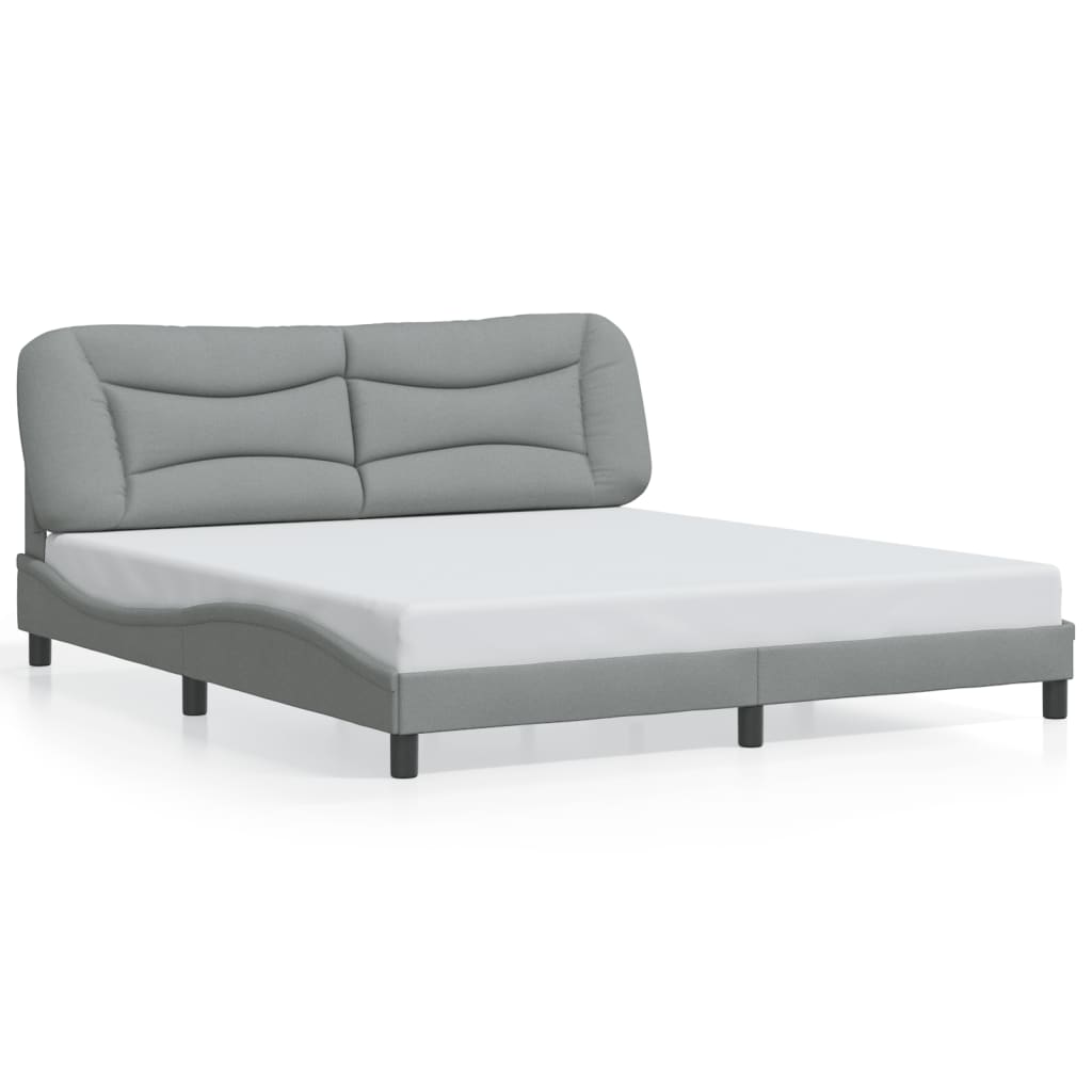 Bedframe zonder matras stof lichtgrijs 180x200 cm Bedden & bedframes | Creëer jouw Trendy Thuis | Gratis bezorgd & Retour | Trendy.nl