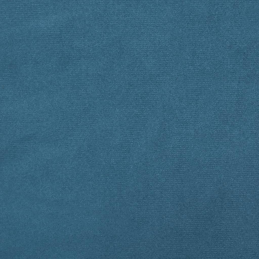 Bedframe met hoofdeinde fluweel blauw 100x200 cm