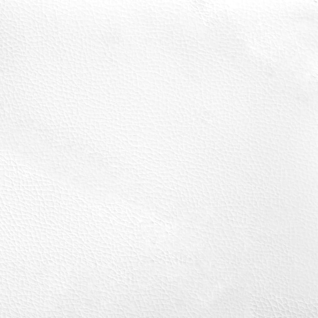 Bedframe met hoofdbord kunstleer wit 180x200 cm