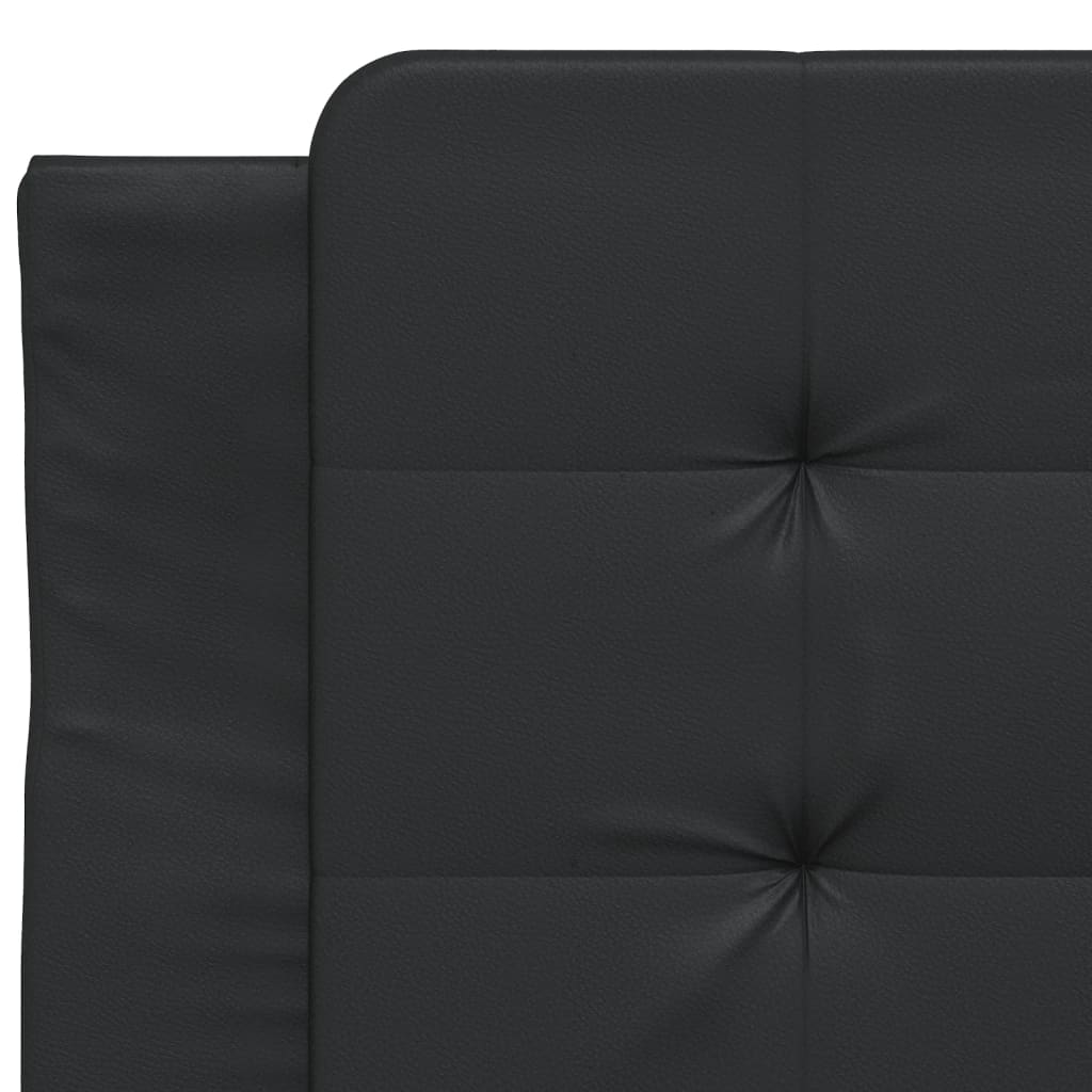 Bedframe met hoofdbord kunstleer zwart 80x200 cm