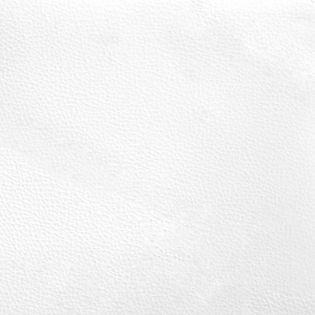 Bedframe met hoofdbord kunstleer wit 90x190 cm