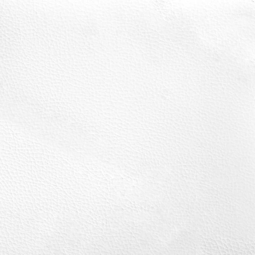 Bedframe met hoofdbord kunstleer wit 100x200 cm