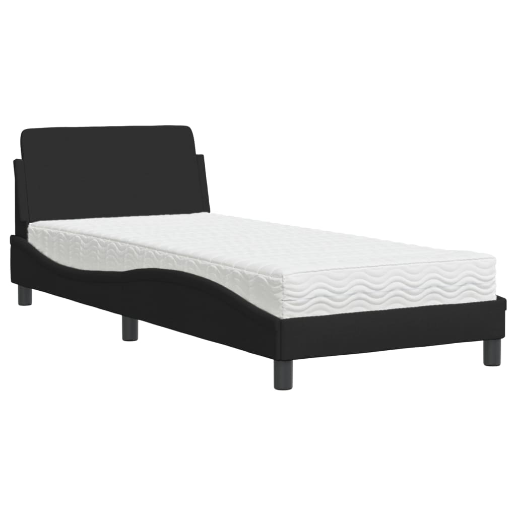 Bed met matras stof zwart 90x190 cm Bedden & bedframes | Creëer jouw Trendy Thuis | Gratis bezorgd & Retour | Trendy.nl