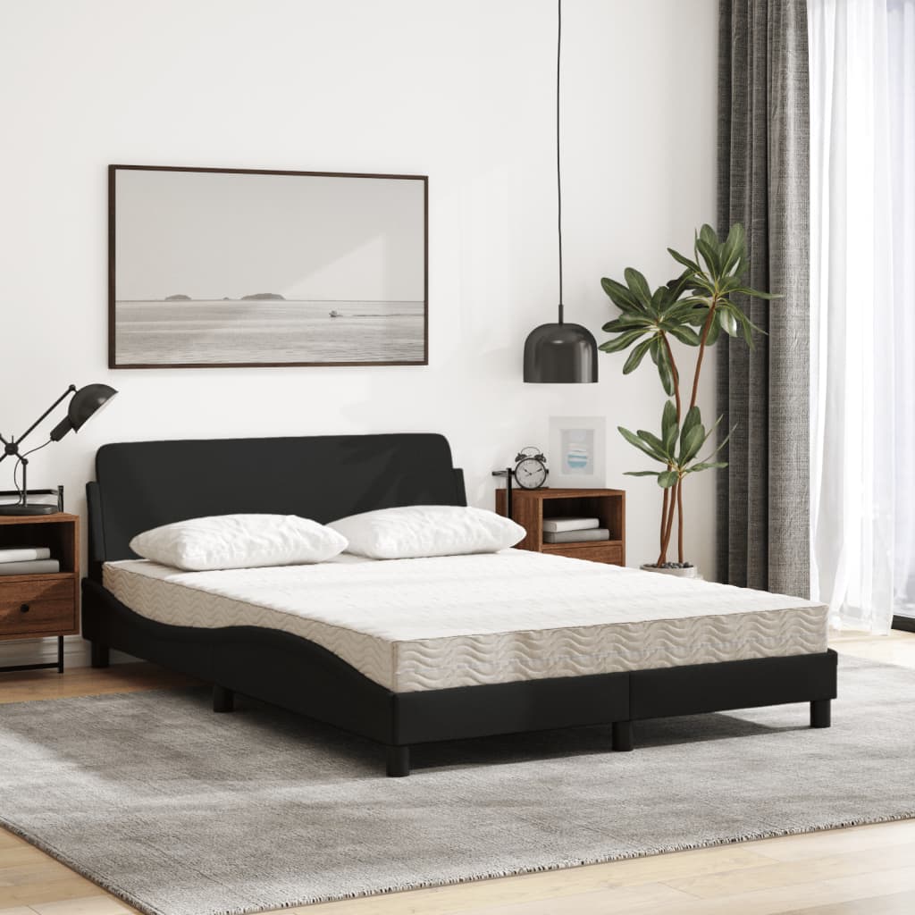 Bed met matras stof zwart 120x200 cm Bedden & bedframes | Creëer jouw Trendy Thuis | Gratis bezorgd & Retour | Trendy.nl