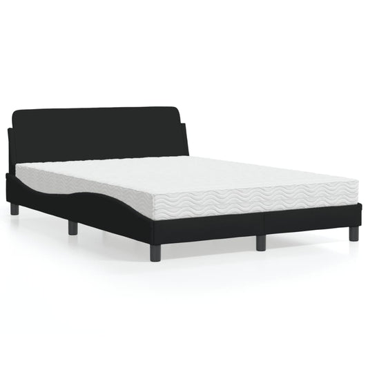 Bed met matras stof zwart 120x200 cm Bedden & bedframes | Creëer jouw Trendy Thuis | Gratis bezorgd & Retour | Trendy.nl