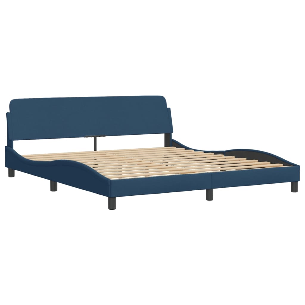 Bed met matras stof blauw 180x200 cm Bedden & bedframes | Creëer jouw Trendy Thuis | Gratis bezorgd & Retour | Trendy.nl