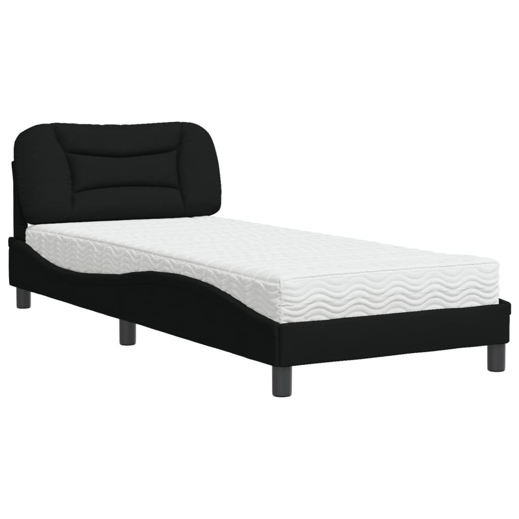 Bed met matras stof zwart 90x190 cm Bedden & bedframes | Creëer jouw Trendy Thuis | Gratis bezorgd & Retour | Trendy.nl