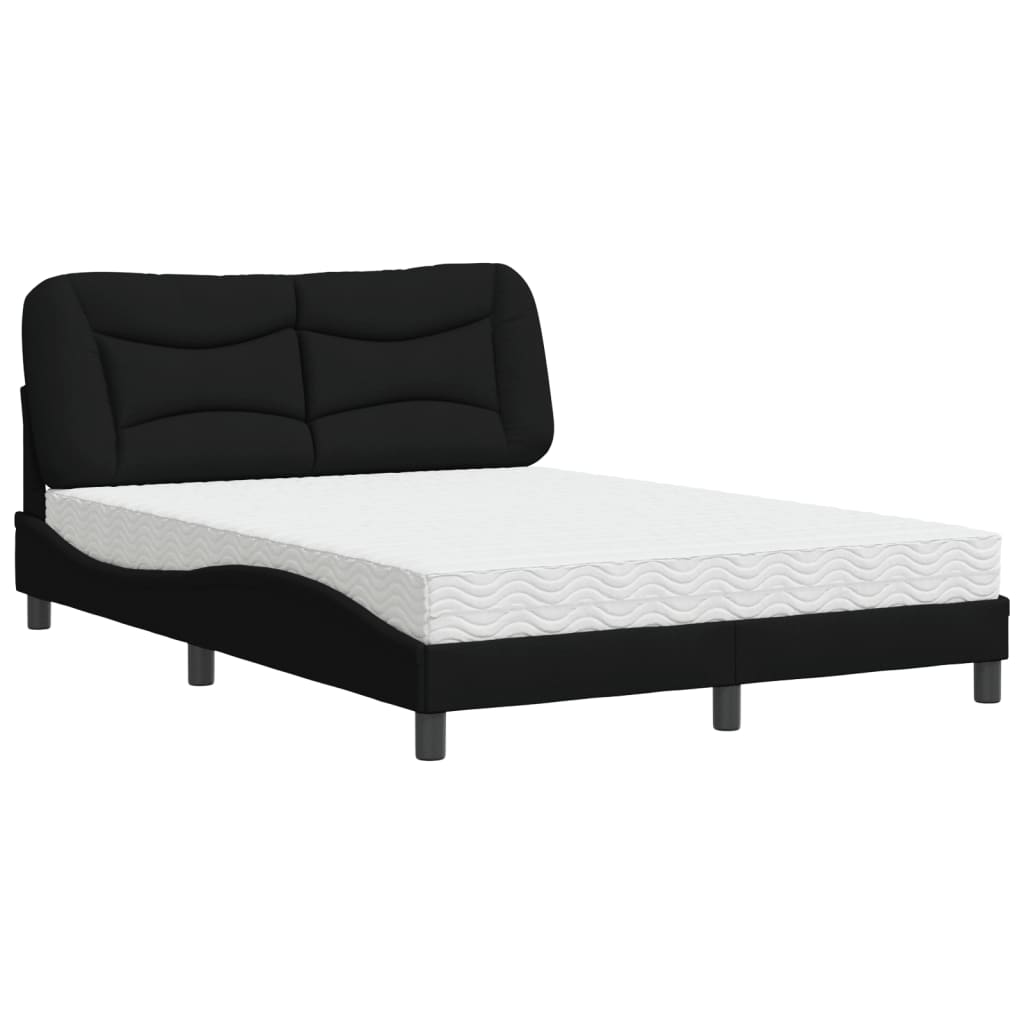 Bed met matras stof zwart 120x200 cm Bedden & bedframes | Creëer jouw Trendy Thuis | Gratis bezorgd & Retour | Trendy.nl