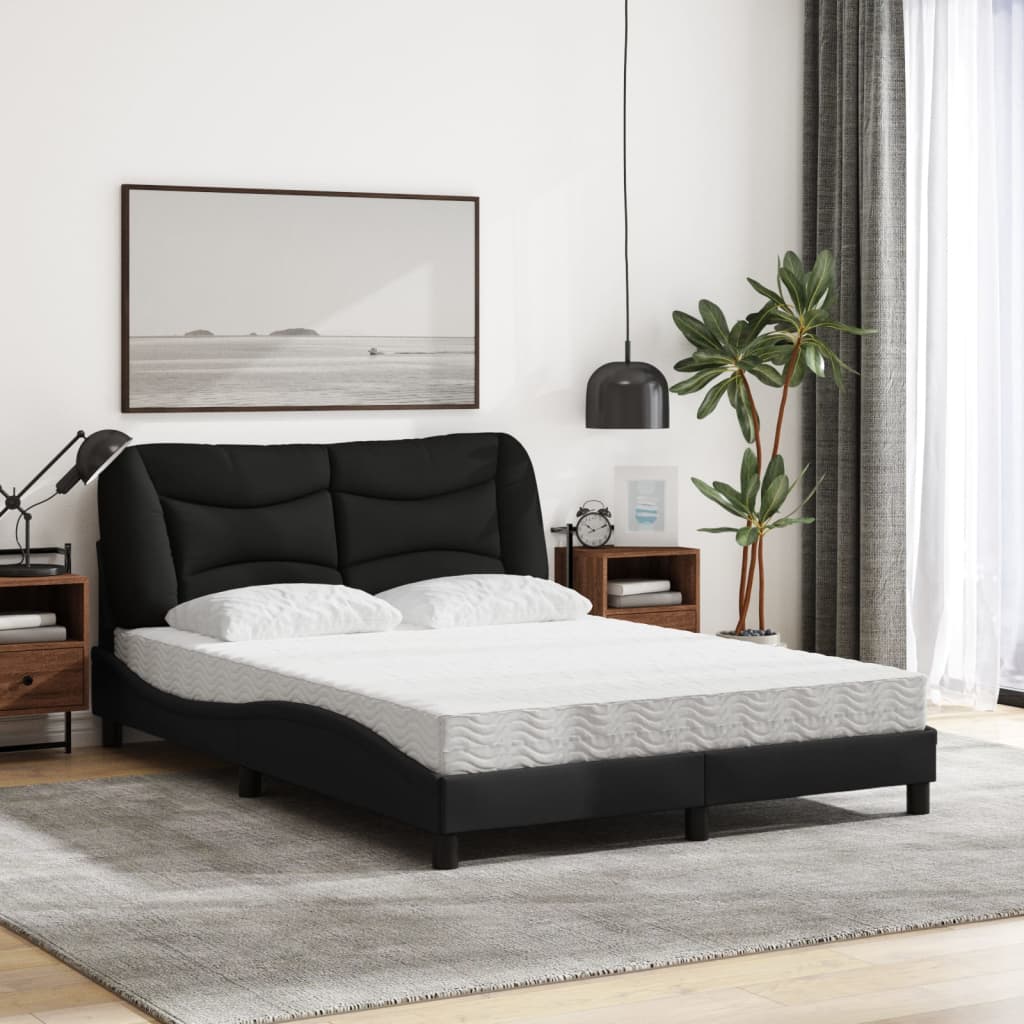 Bed met matras stof zwart 120x200 cm Bedden & bedframes | Creëer jouw Trendy Thuis | Gratis bezorgd & Retour | Trendy.nl