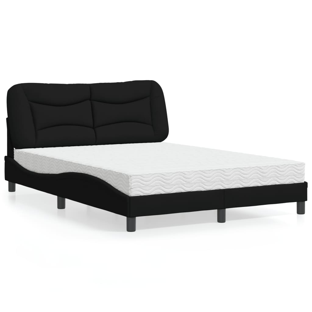 Bed met matras stof zwart 120x200 cm Bedden & bedframes | Creëer jouw Trendy Thuis | Gratis bezorgd & Retour | Trendy.nl