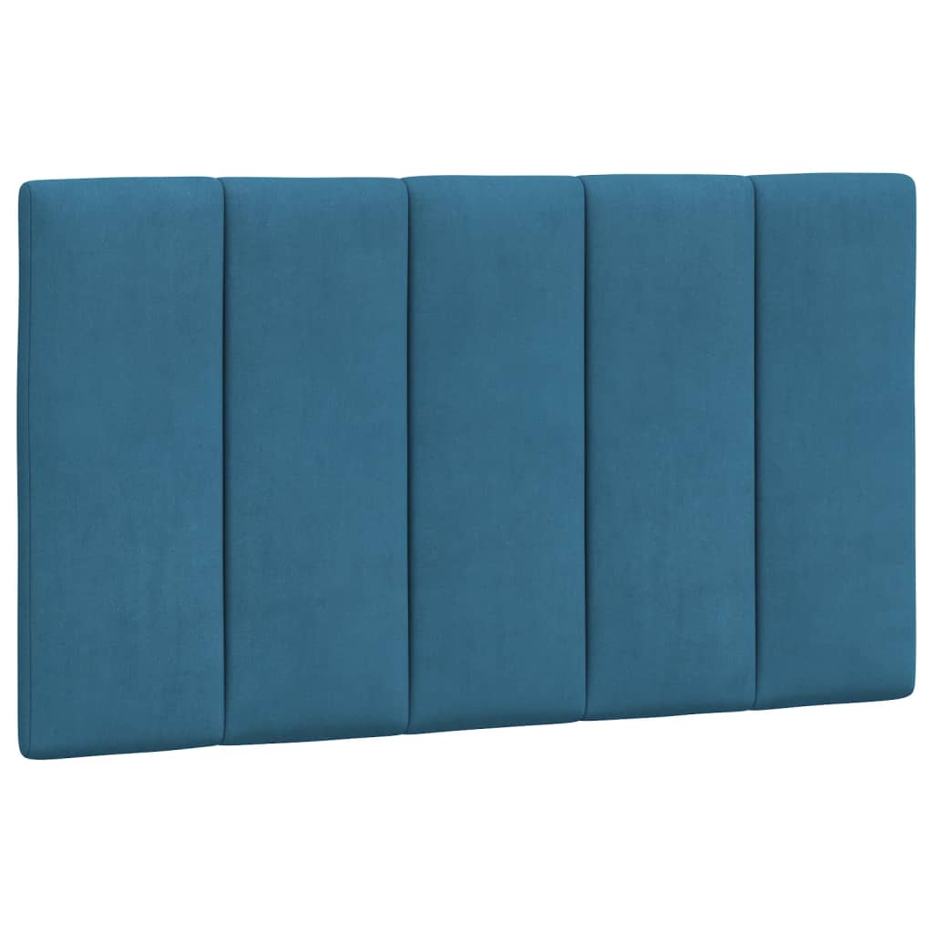 Bed met matras fluweel blauw 90x190 cm