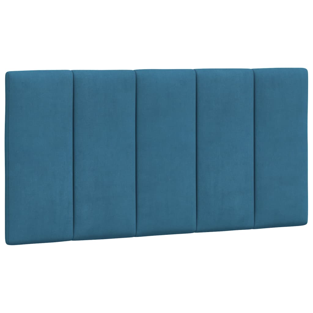 Bed met matras fluweel blauw 100x200 cm