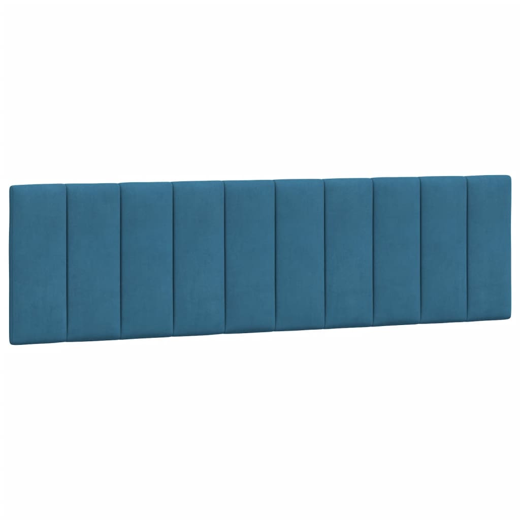 Bed met matras fluweel blauw 180x200 cm