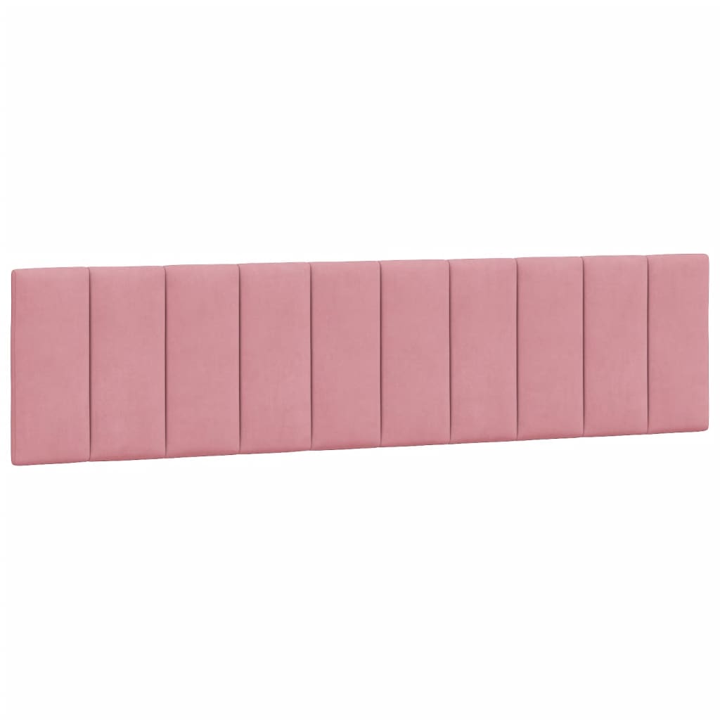 Bed met matras fluweel roze 200x200 cm