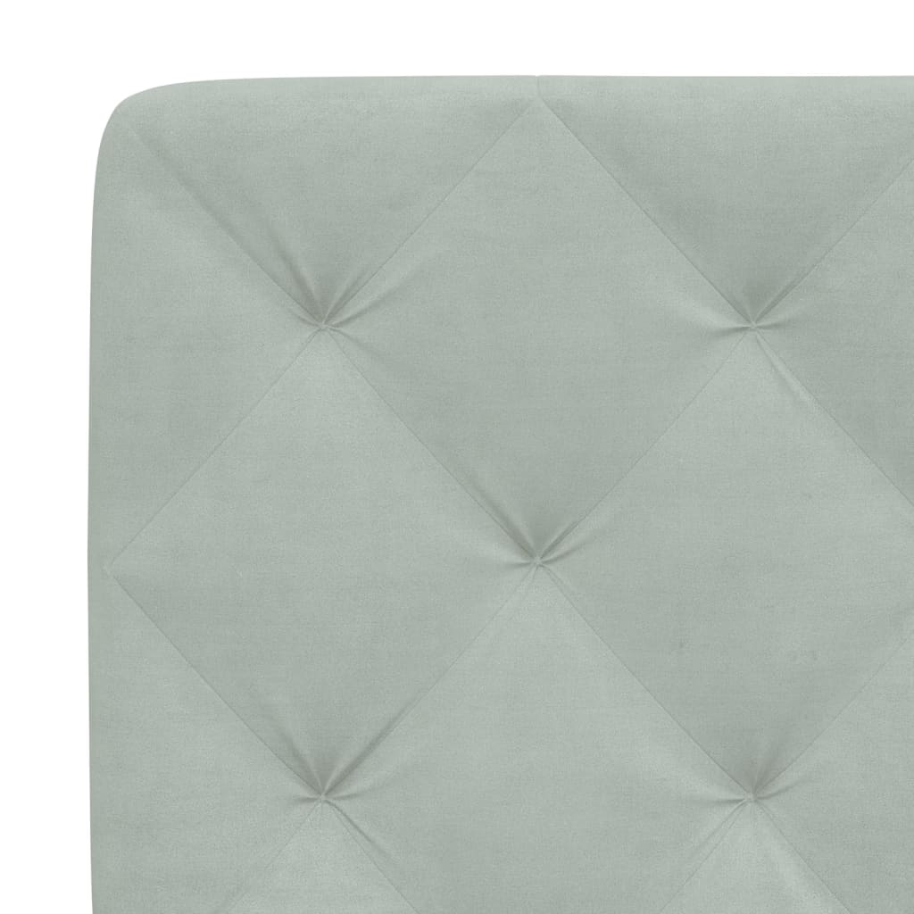 Bed met matras fluweel lichtgrijs 90x190 cm Bedden & bedframes | Creëer jouw Trendy Thuis | Gratis bezorgd & Retour | Trendy.nl