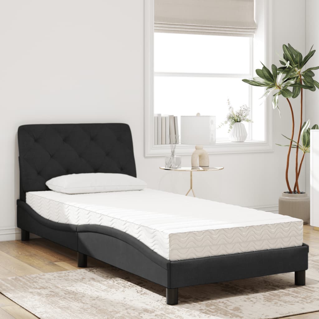 Bed met matras fluweel zwart 90x190 cm Bedden & bedframes | Creëer jouw Trendy Thuis | Gratis bezorgd & Retour | Trendy.nl