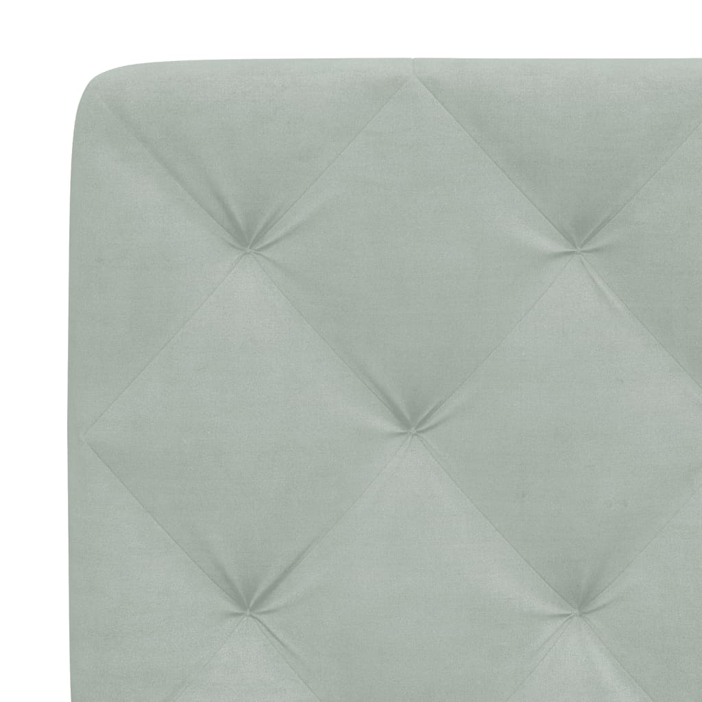 Bed met matras fluweel lichtgrijs 100x200 cm Bedden & bedframes | Creëer jouw Trendy Thuis | Gratis bezorgd & Retour | Trendy.nl