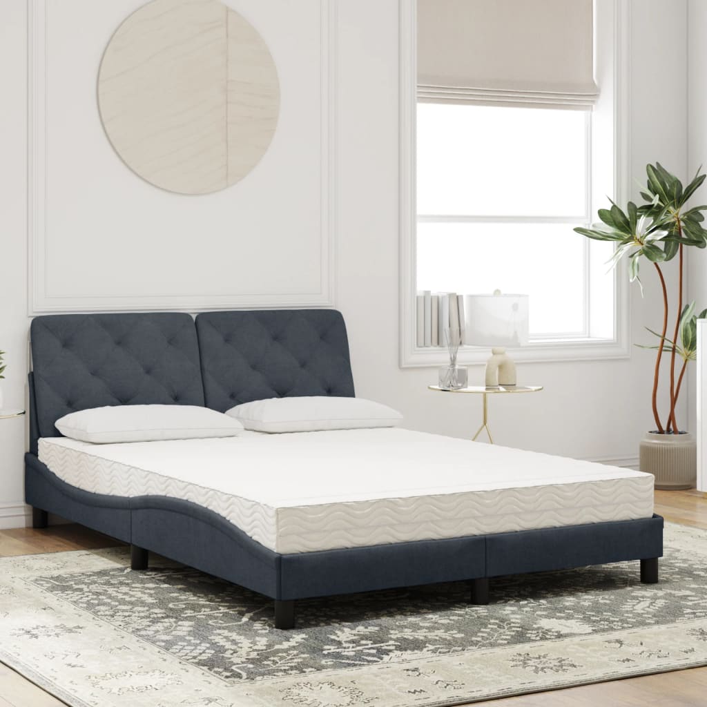 Bed met matras fluweel donkergrijs 120x200 cm Bedden & bedframes | Creëer jouw Trendy Thuis | Gratis bezorgd & Retour | Trendy.nl