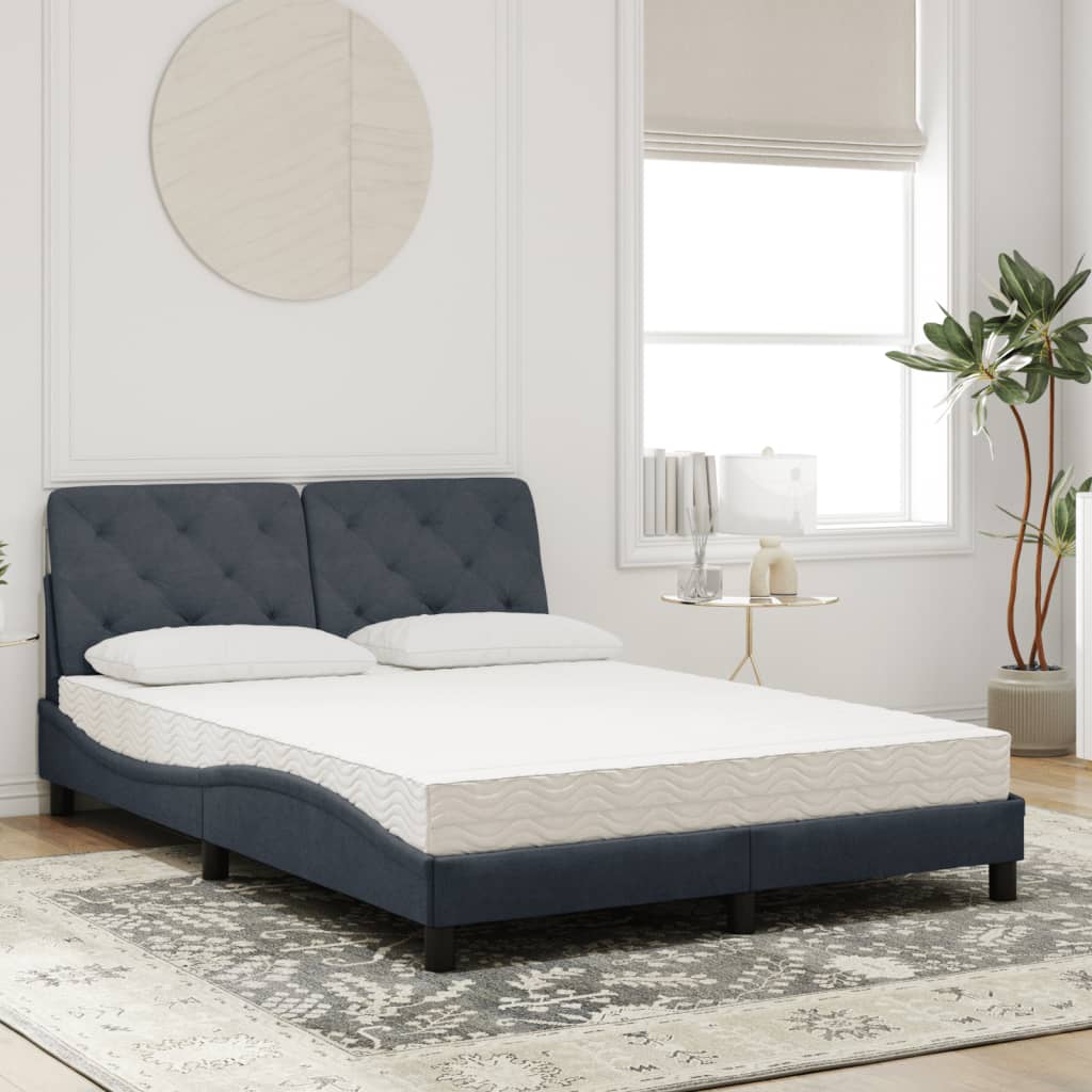 Bed met matras fluweel donkergrijs 140x190 cm Bedden & bedframes | Creëer jouw Trendy Thuis | Gratis bezorgd & Retour | Trendy.nl