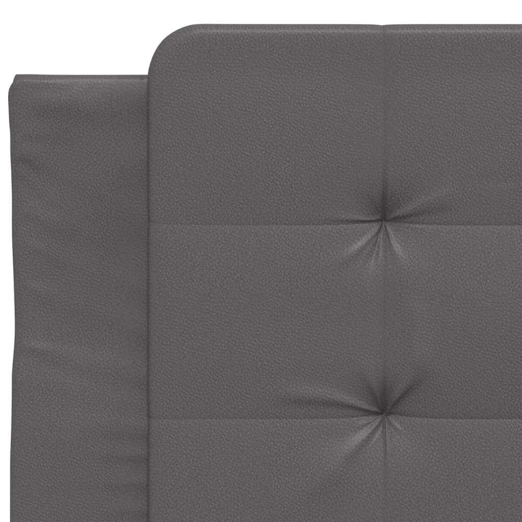 Bed met matras kunstleer grijs 90x190 cm Bedden & bedframes | Creëer jouw Trendy Thuis | Gratis bezorgd & Retour | Trendy.nl