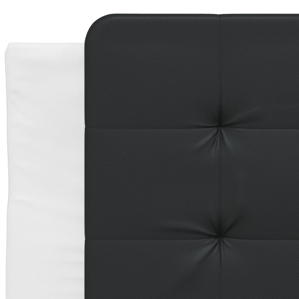 Bed met matras kunstleer wit en zwart 90x190 cm Bedden & bedframes | Creëer jouw Trendy Thuis | Gratis bezorgd & Retour | Trendy.nl