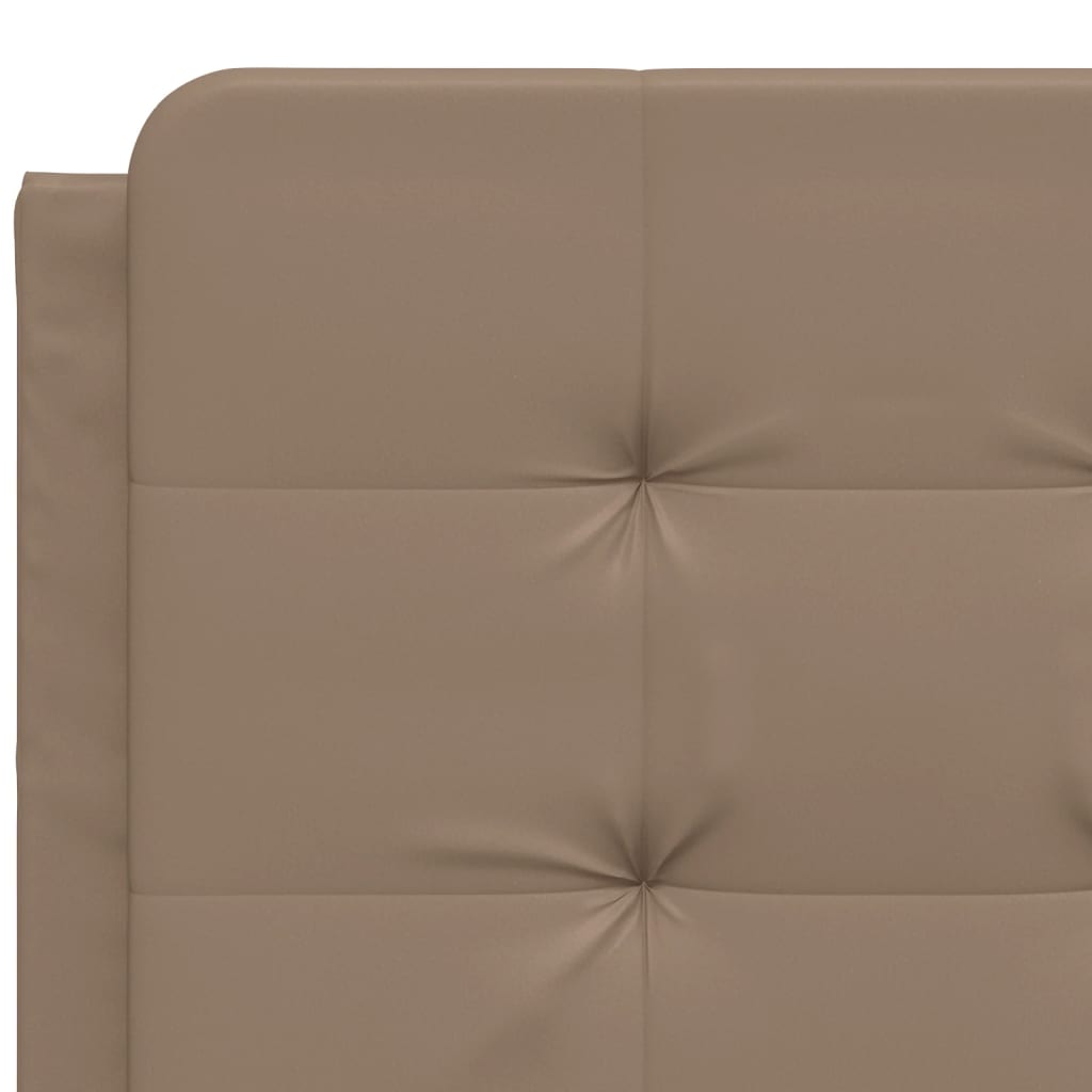 Bed met matras kunstleer cappuccinokleurig 140x190 cm Bedden & bedframes | Creëer jouw Trendy Thuis | Gratis bezorgd & Retour | Trendy.nl