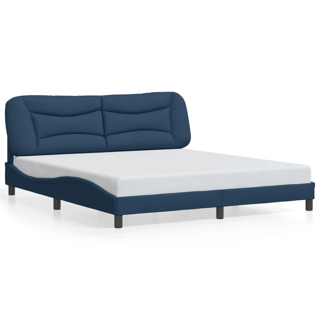 Bedframe met LED-verlichting stof blauw 180x200 cm Bedden & bedframes | Creëer jouw Trendy Thuis | Gratis bezorgd & Retour | Trendy.nl