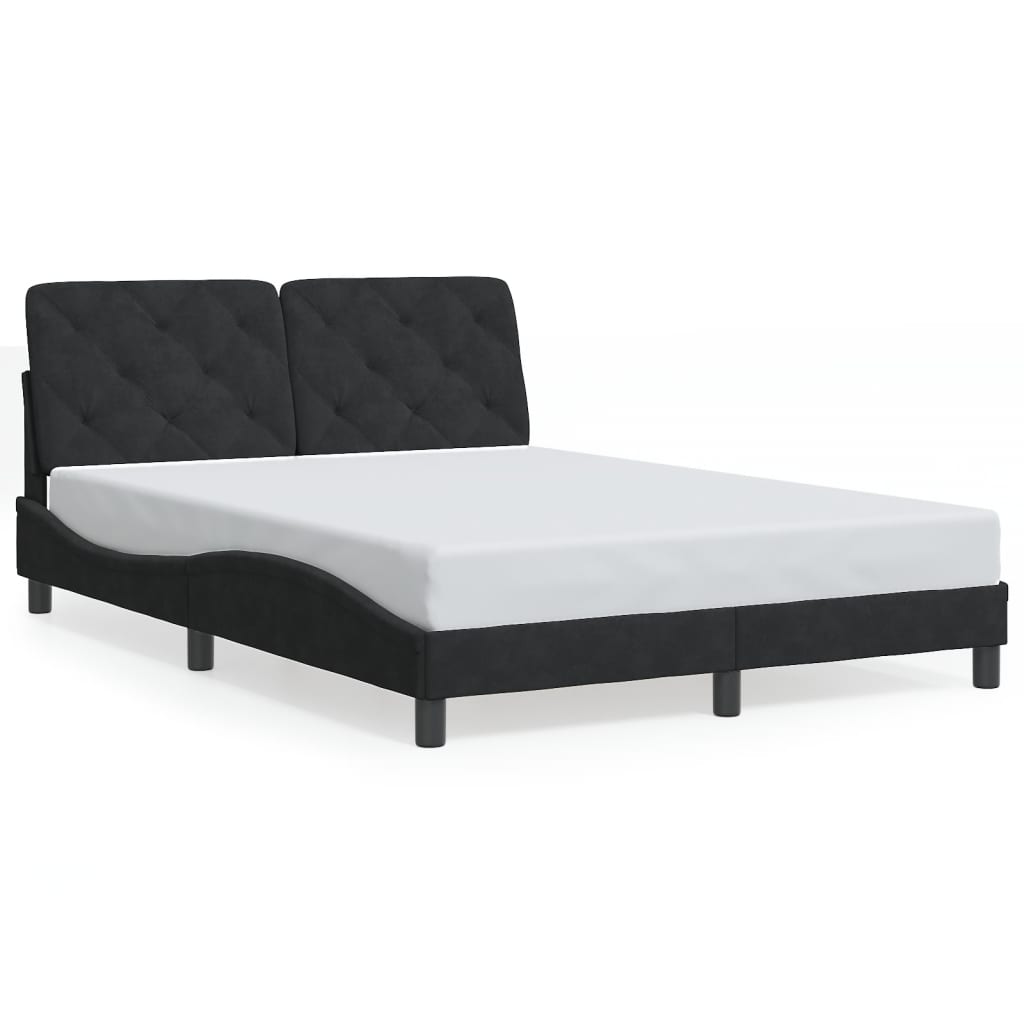 Bedframe met LED-verlichting fluweel zwart 140x200 cm Bedden & bedframes | Creëer jouw Trendy Thuis | Gratis bezorgd & Retour | Trendy.nl