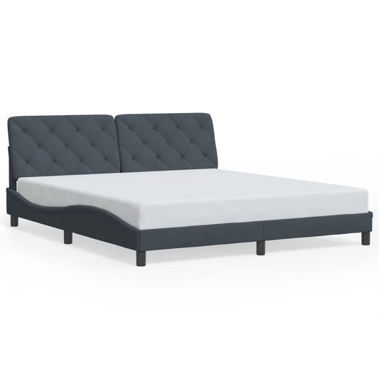 Bedframe met LED-verlichting fluweel donkergrijs 180x200 cm Bedden & bedframes | Creëer jouw Trendy Thuis | Gratis bezorgd & Retour | Trendy.nl