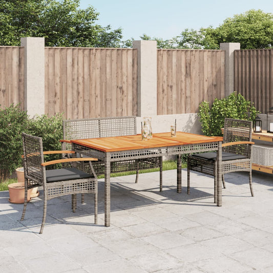 4-delige Tuinset met kussens poly rattan grijs Tuinsets | Creëer jouw Trendy Thuis | Gratis bezorgd & Retour | Trendy.nl