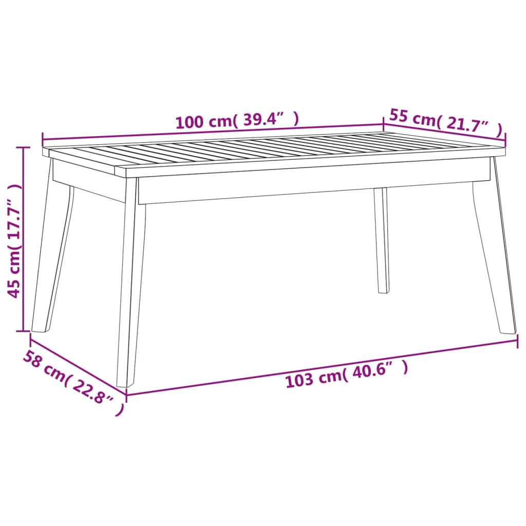 3-delige Loungeset massief acaciahout Tuinsets | Creëer jouw Trendy Thuis | Gratis bezorgd & Retour | Trendy.nl