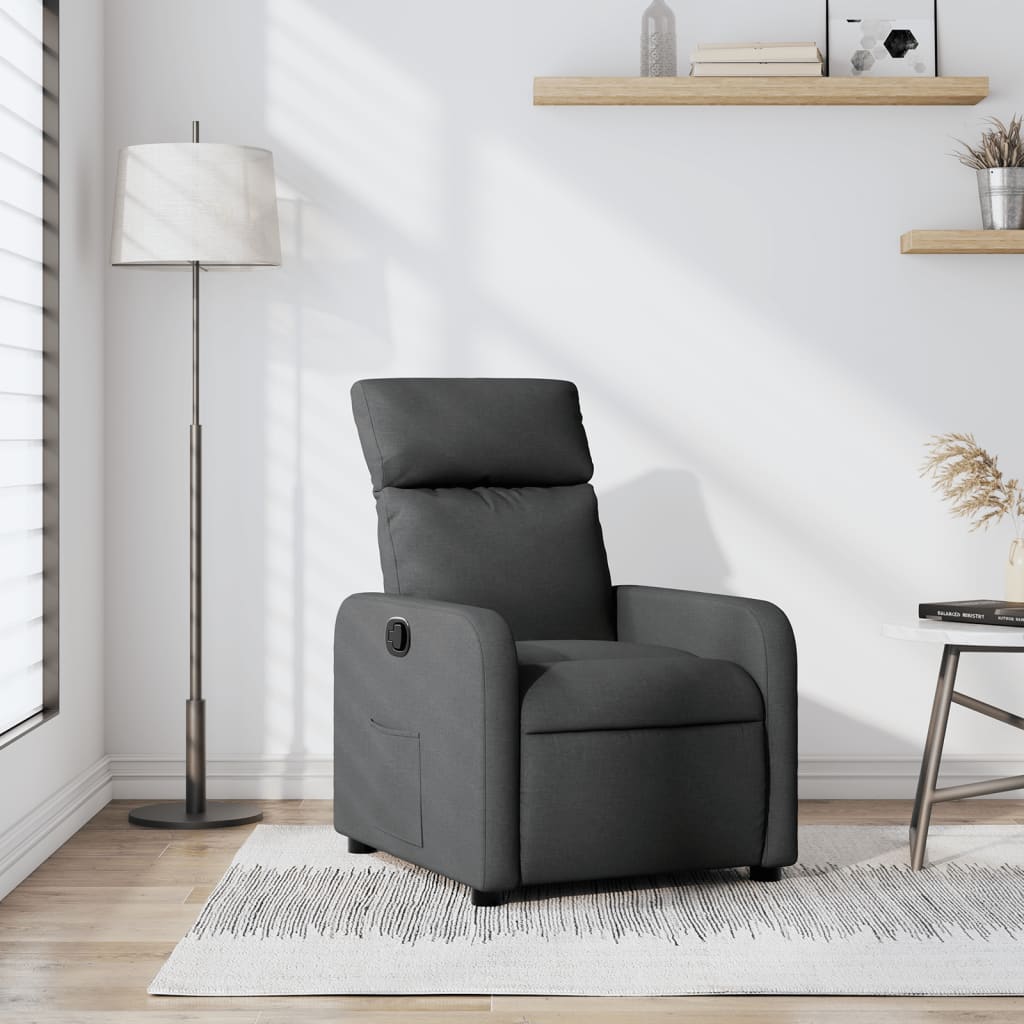 Fauteuil verstelbaar stof donkergrijs Fauteuils & Relaxfauteuils | Creëer jouw Trendy Thuis | Gratis bezorgd & Retour | Trendy.nl