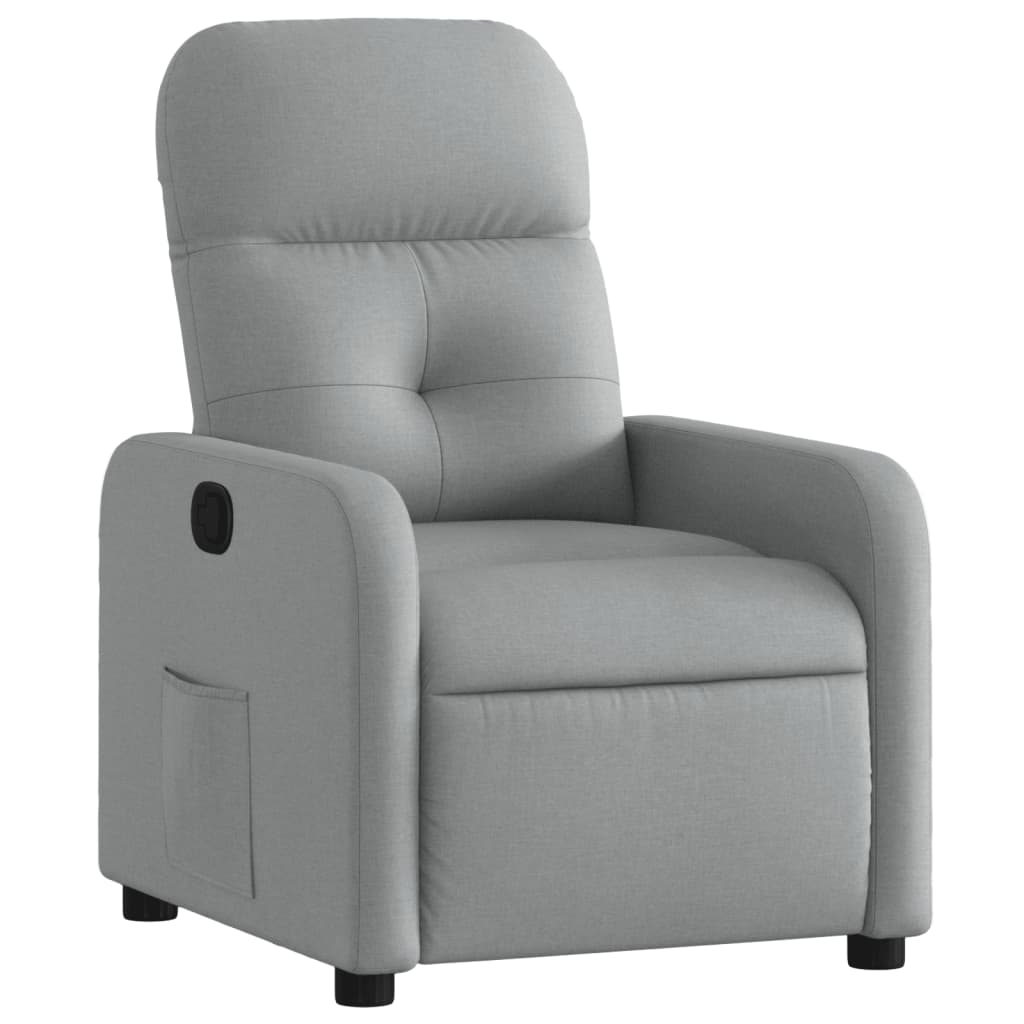 Fauteuil verstelbaar stof lichtgrijs Fauteuils & Relaxfauteuils | Creëer jouw Trendy Thuis | Gratis bezorgd & Retour | Trendy.nl