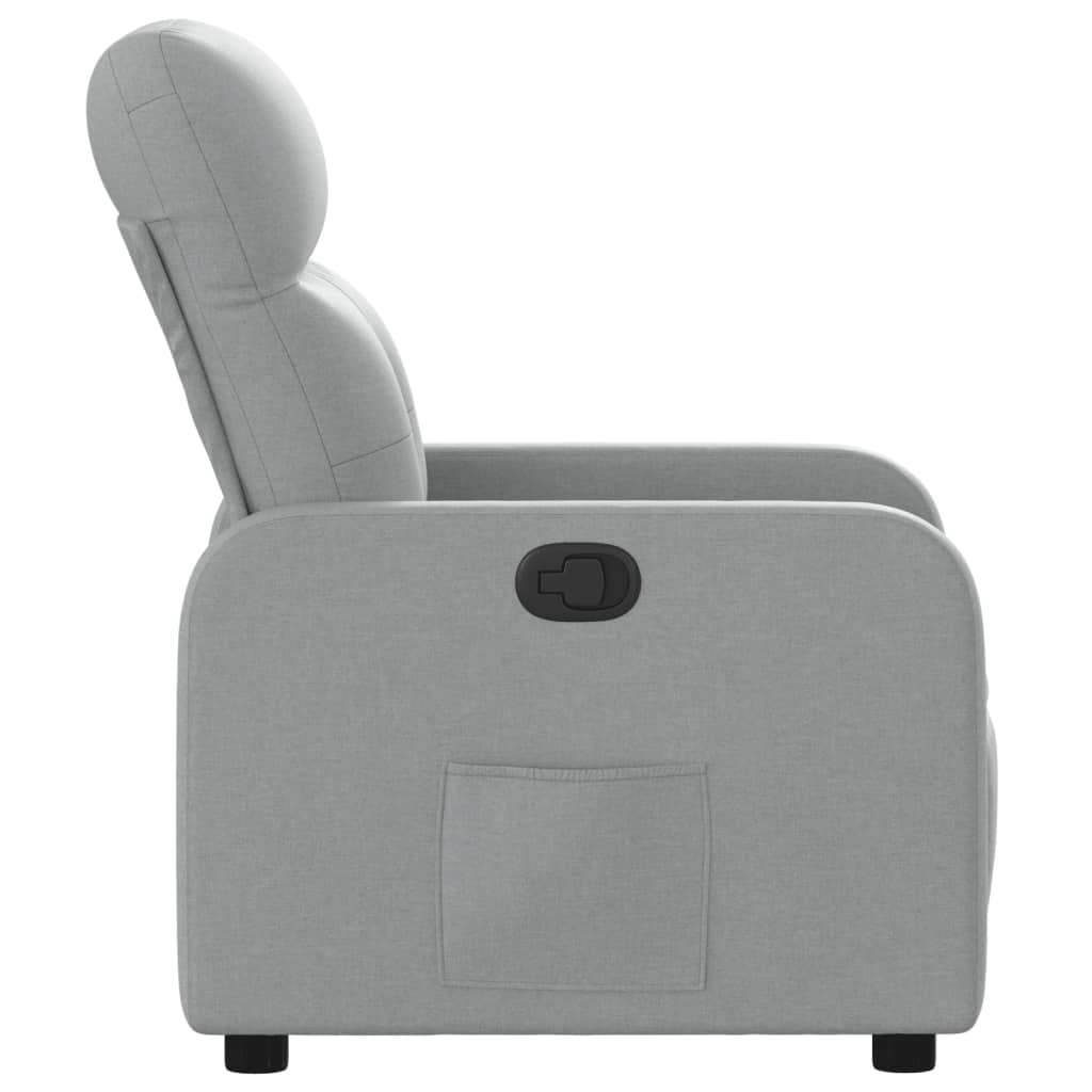 Fauteuil verstelbaar stof lichtgrijs Fauteuils & Relaxfauteuils | Creëer jouw Trendy Thuis | Gratis bezorgd & Retour | Trendy.nl