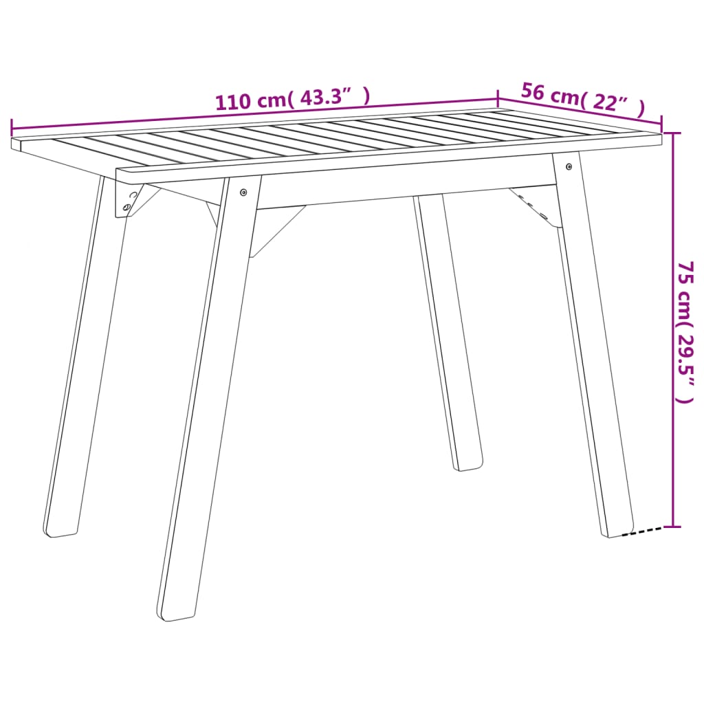 3-delige Tuinset massief acaciahout Tuinsets | Creëer jouw Trendy Thuis | Gratis bezorgd & Retour | Trendy.nl