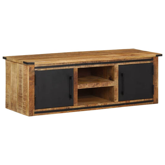 Tv-meubel met deuren 105x33x36cm massief mangohout Cd- & dvd-kasten | Creëer jouw Trendy Thuis | Gratis bezorgd & Retour | Trendy.nl