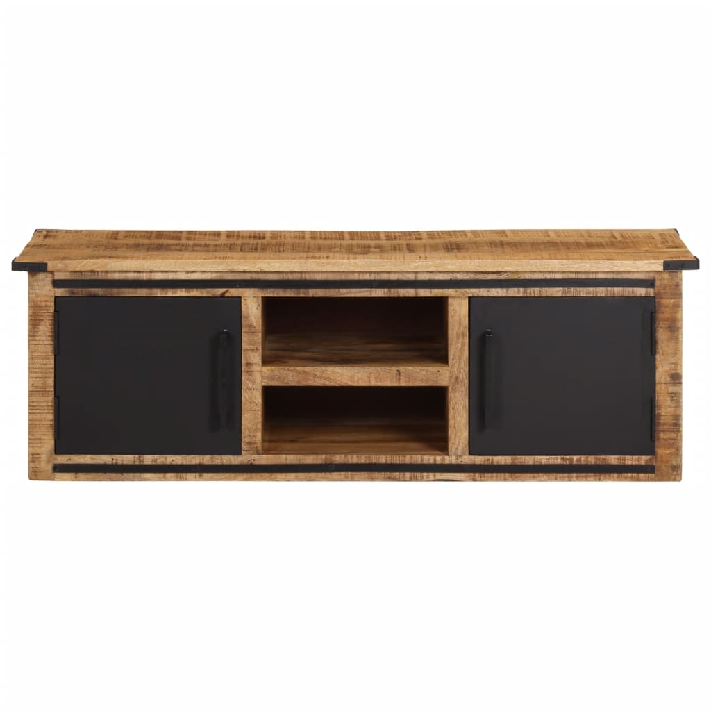 Tv-meubel met deuren 105x33x36cm massief mangohout Cd- & dvd-kasten | Creëer jouw Trendy Thuis | Gratis bezorgd & Retour | Trendy.nl