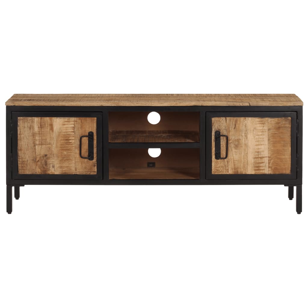 Tv-meubel 110x30x40 cm massief ruw mangohout Cd- & dvd-kasten | Creëer jouw Trendy Thuis | Gratis bezorgd & Retour | Trendy.nl